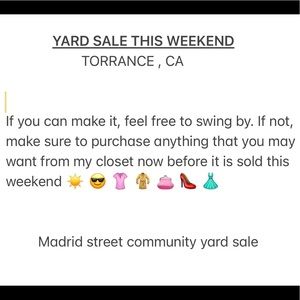 TOMORROW!! Saturday 5/21/22. Yard Sale. Buy want you like before it sales :-)